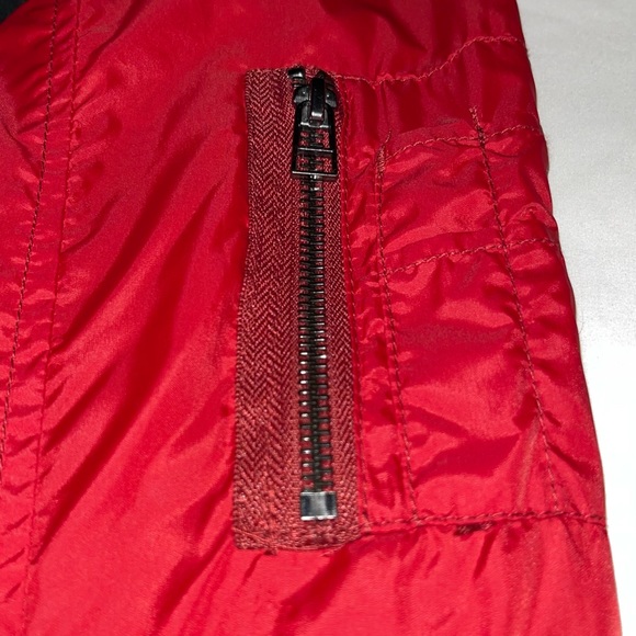 Small Hot Red H&M Bomber Jacket - Picture 5 of 6